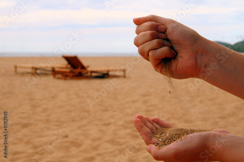 Fotografie Sand Running Through