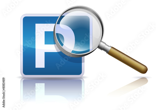 Recherche d'un stationnement (reflet)