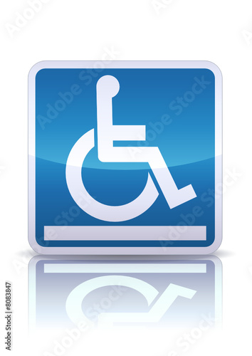 Panneau plate-forme pour handicapés (reflet métal)