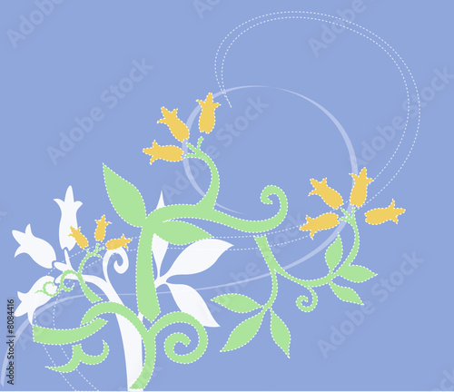 batik flora design background