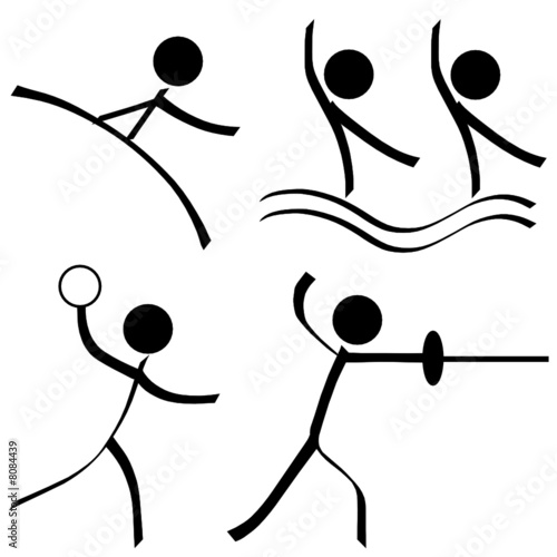 Sports Icons (Taekwondo/SynchSwimming/Handball/Fencing)