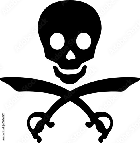 Totenkopf mit Säbel
