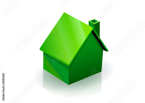 Maison verte (reflet)