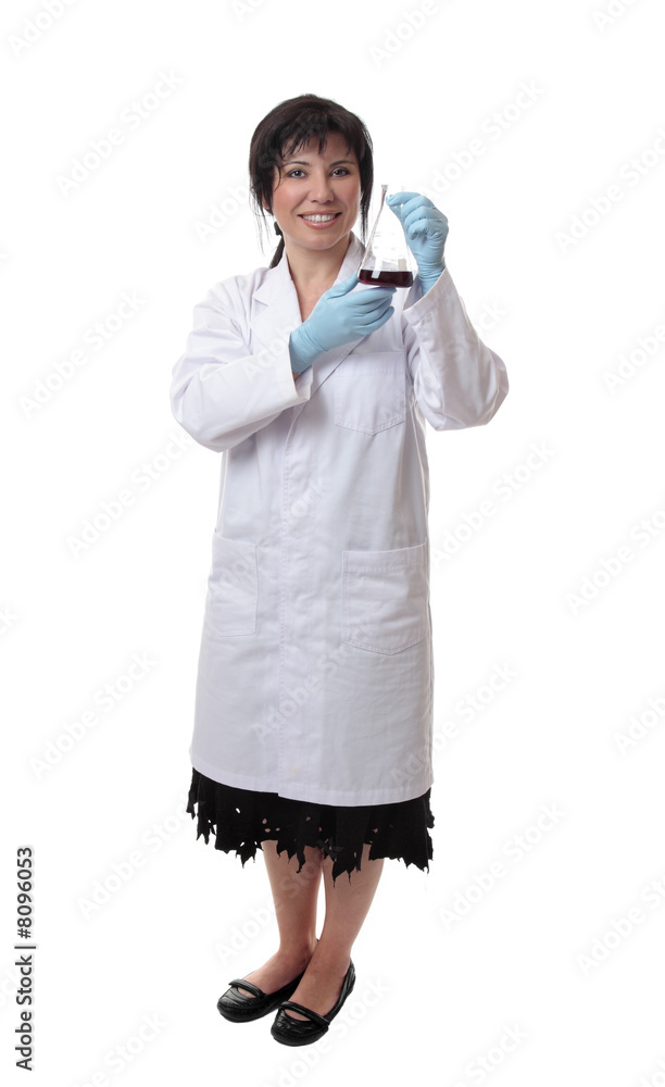Chemist or scientist holding laboratory equipment Chemist or scientist holding laboratory equipment
