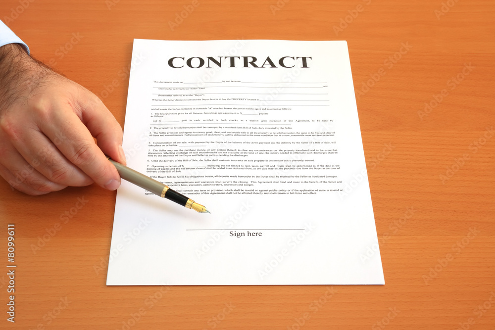 Signing contract Signing contract