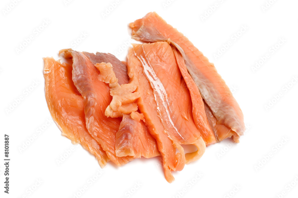 salmon on white salmon on white