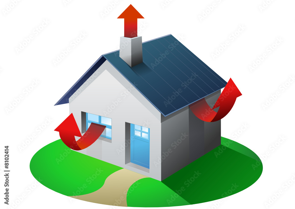 Maison et mauvaise isolation (détouré)