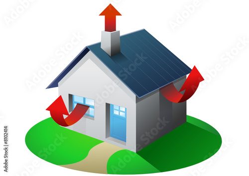 Maison et mauvaise isolation (détouré)