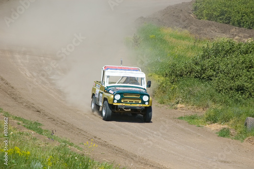 Off-road car on race