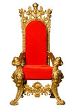 Royalty's Throne. Ornate. On White