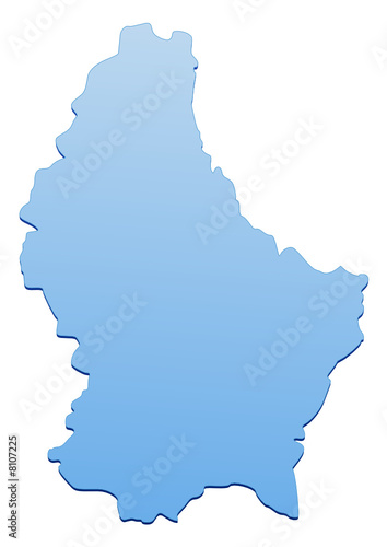 Carte du Luxembourg bleu