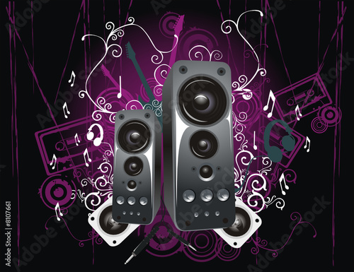 abstract music vector composition