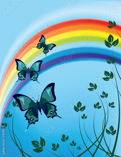 flying butterflies
