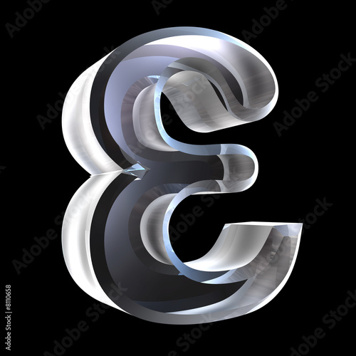 Принти на полотні Epsilon symbol in glass (3d)