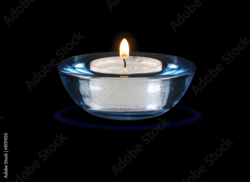 Tealight on a Black Background