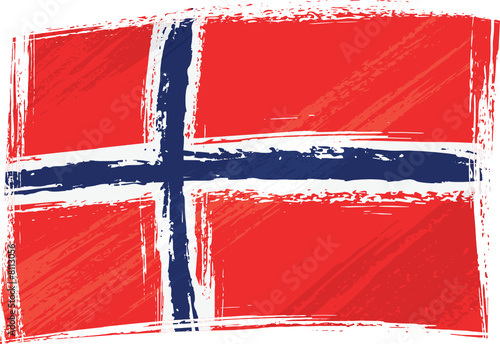 Grunge Norway flag