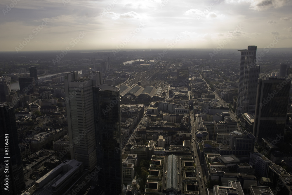 Fototapeta premium Sunset Frankfurt Skyline