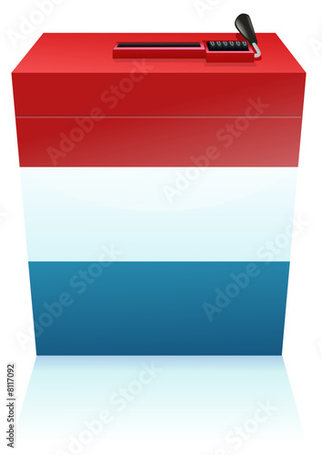 Urne d'élection Luxembourgeoise (reflet)