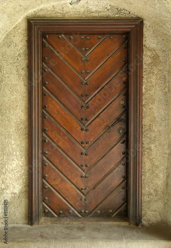 Door of a building in castle, Poland