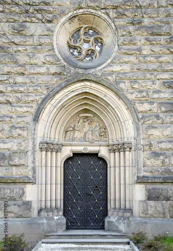 Door of a building in castle, Poland