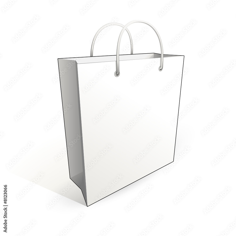 Sac shopping blanc
