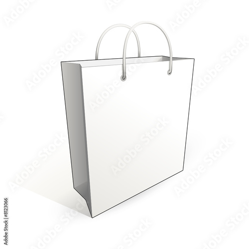 Sac shopping blanc