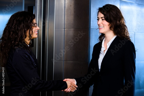  Businesswomen handshake