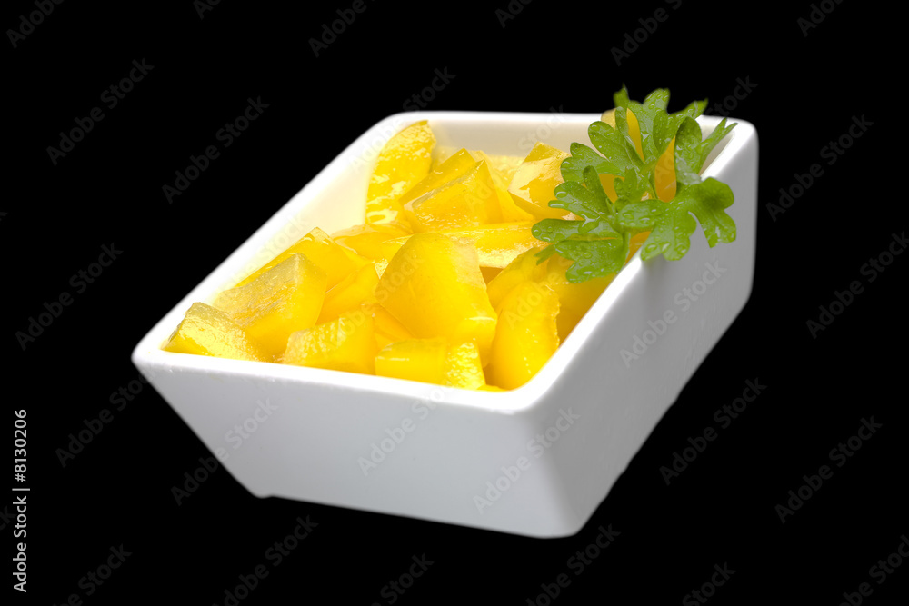 Paprika gelb in Schale Paprika gelb in Schale