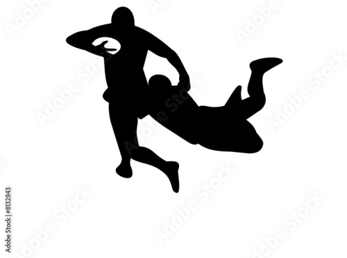 Rugby Tackle with reflection
