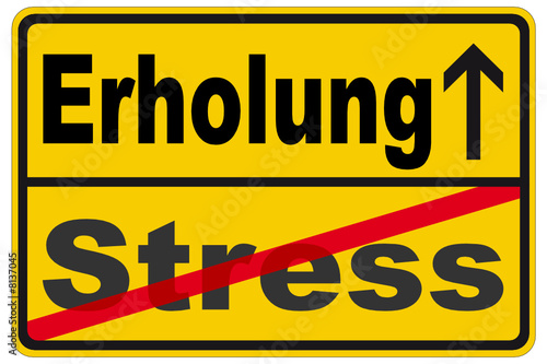 Erholung - Schild