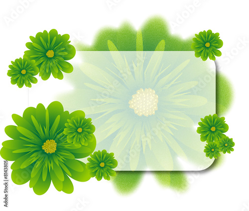 green flowers background