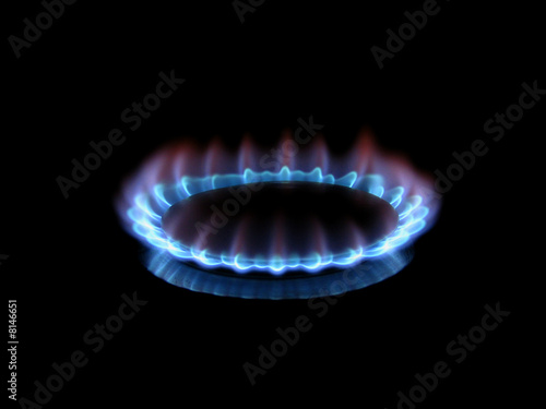 Blue Flame from Natural Gas Stove