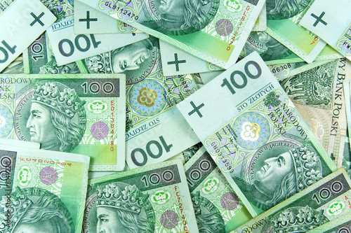 Polish green money background