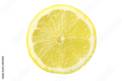 lemon slice isolated on white background