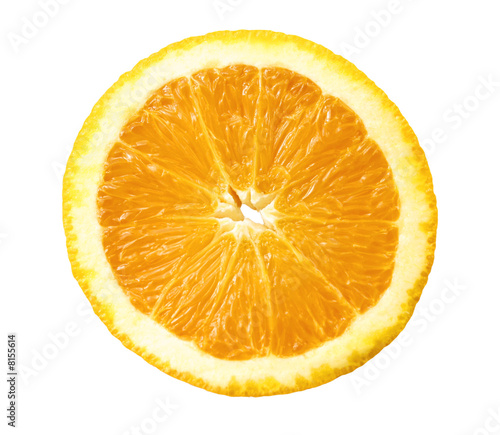 orange slice isolated on white background