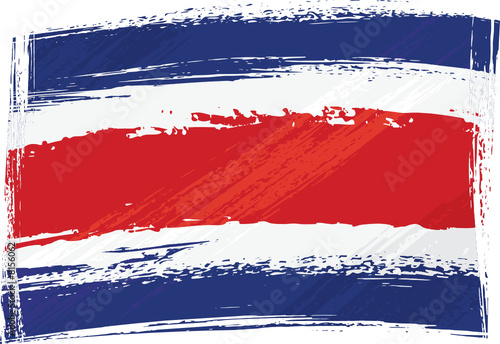 Grunge Costarica flag photo