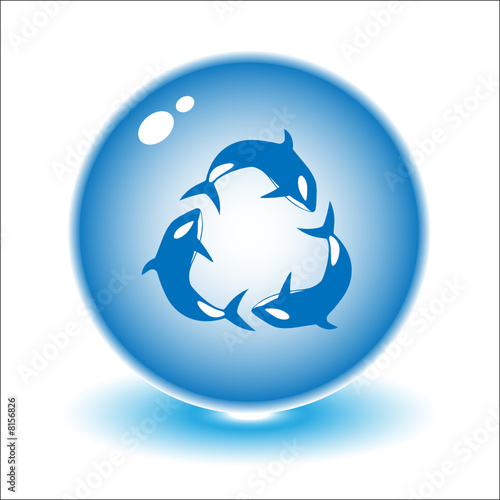 Vector killer whale illustration. Simply change.