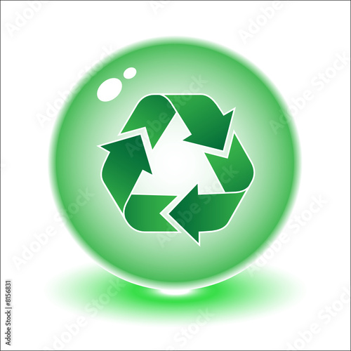 Vector recycle symbol illustration. Simply change.