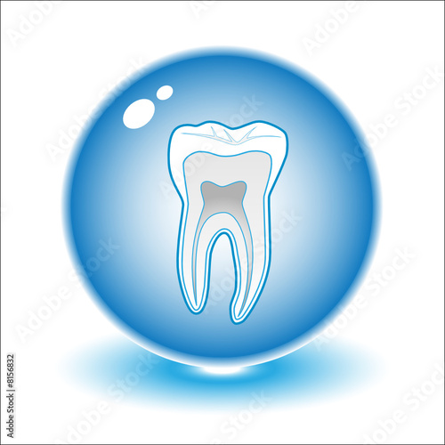 Vector tooth illustration. Simply change. 