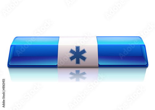 Rampe lumineuse bleu ambulance