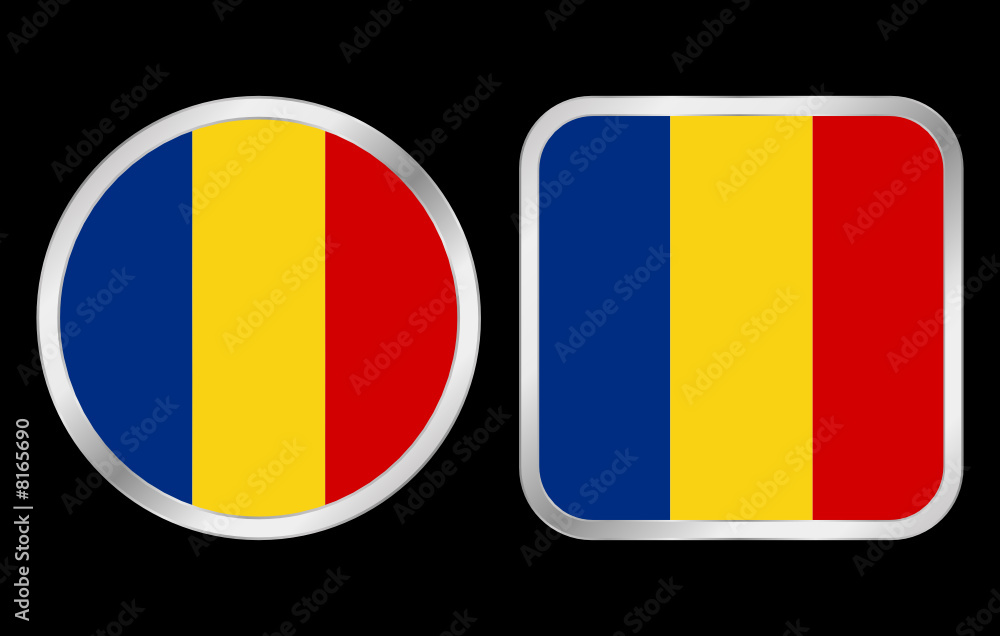 Fototapeta premium Romania flag icon
