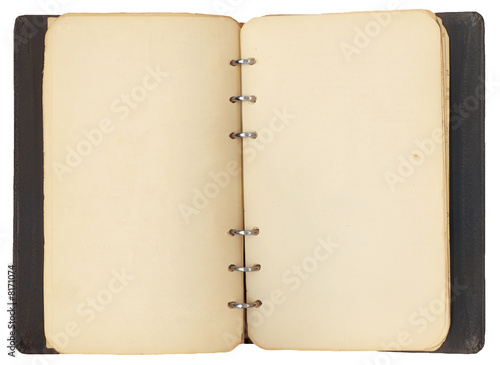 Open Antique Notebook