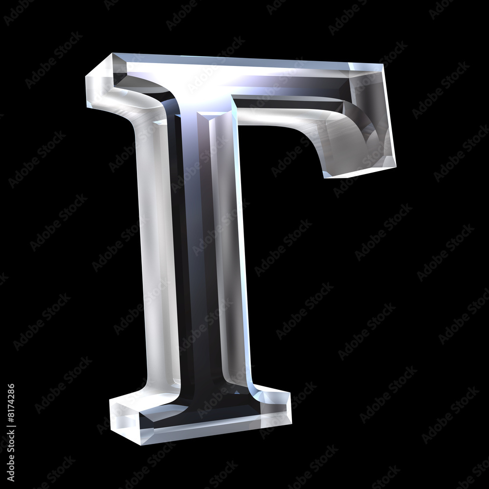 gamma symbol in glass (3d) gamma symbol in glass (3d)