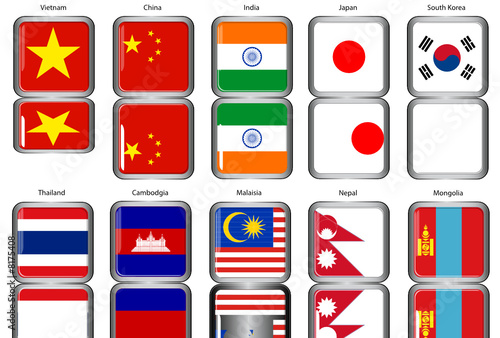 Pack drapeau Asie