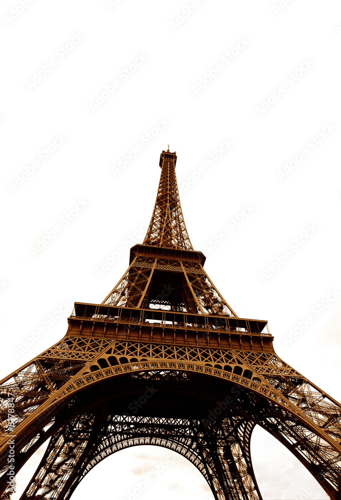 The Eiffel tower paris, france with different angle 