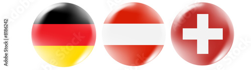 Germany  Austria  Swiss flag buttons