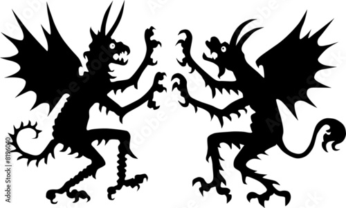 two devil silhouettes