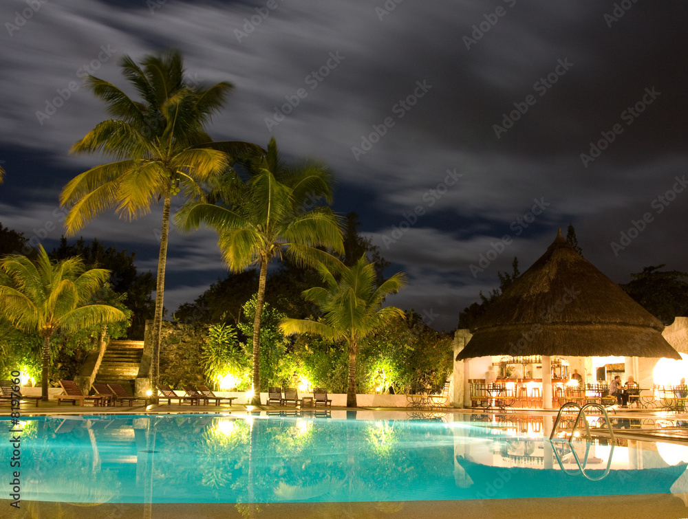 piscine cocotier bar cocktail vacances île maurice exotique trop