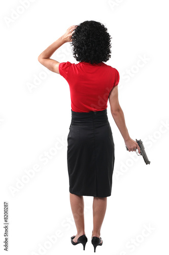 Woman with gun