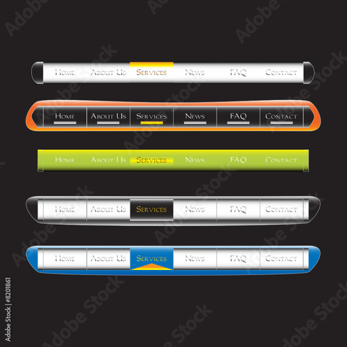 web menu bar